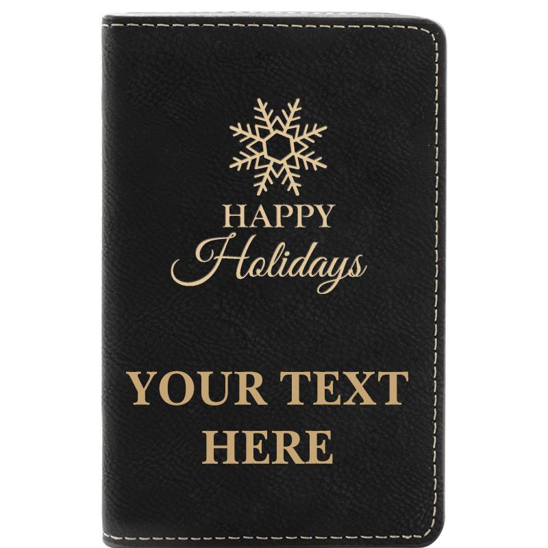 LEATHER WINE SET BLACK 2 PC