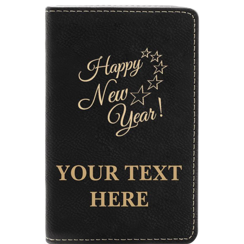 LEATHER WINE SET BLACK 2 PC