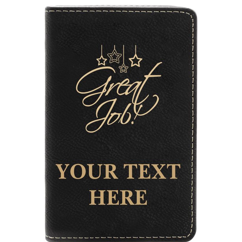 LEATHER WINE SET BLACK 2 PC