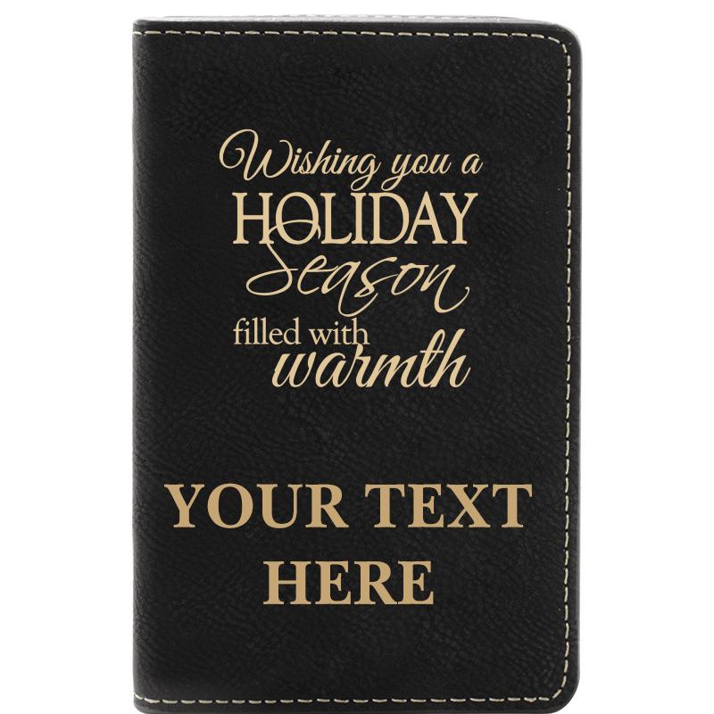 LEATHER WINE SET BLACK 2 PC