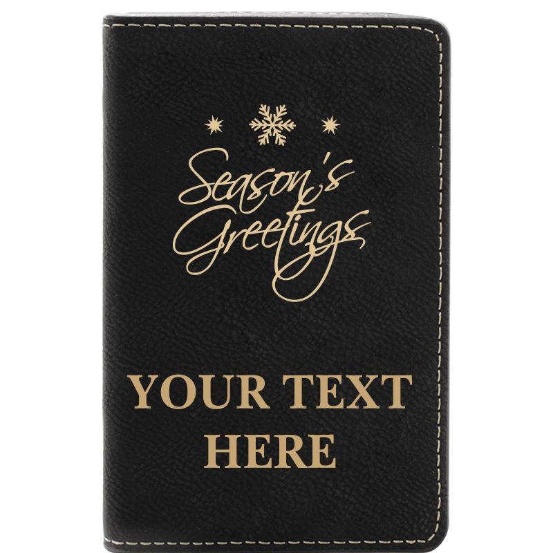 LEATHER WINE SET BLACK 2 PC