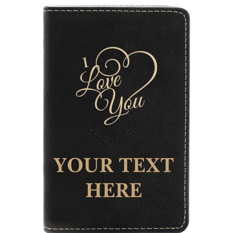 LEATHER WINE SET BLACK 2 PC