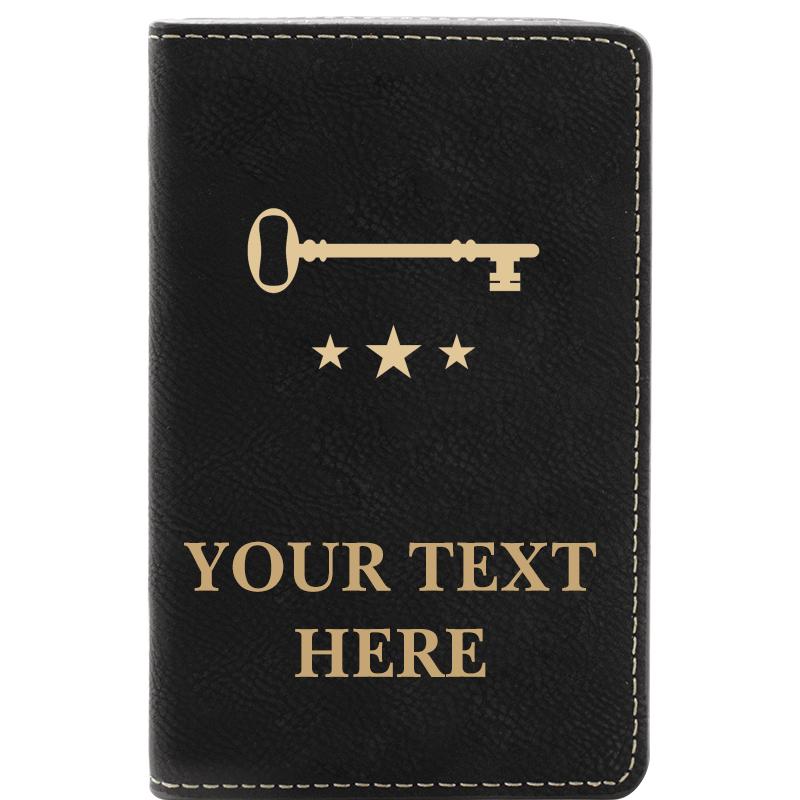 LEATHER WINE SET BLACK 2 PC