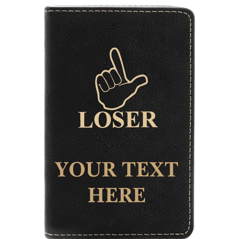 LEATHER WINE SET BLACK 2 PC