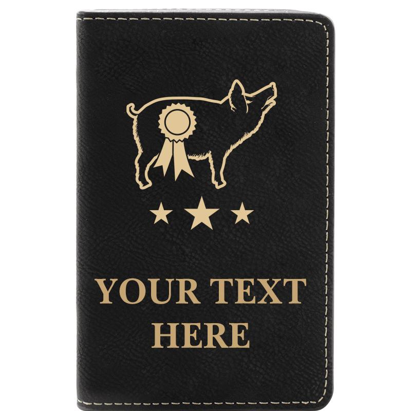 LEATHER WINE SET BLACK 2 PC