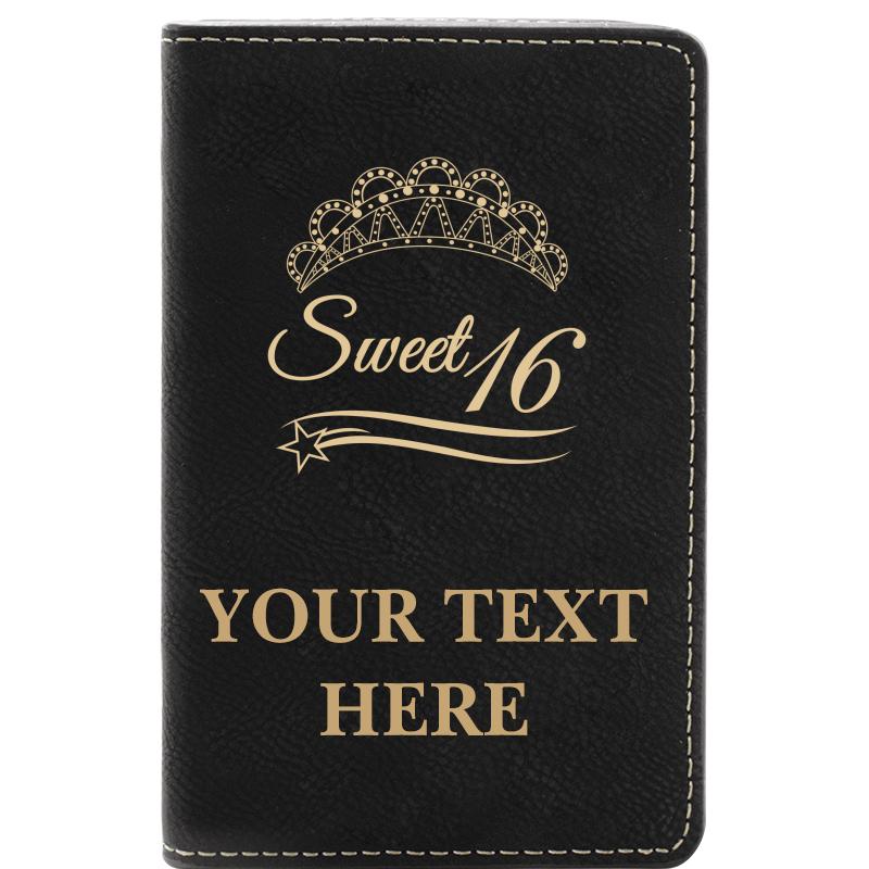 LEATHER WINE SET BLACK 2 PC