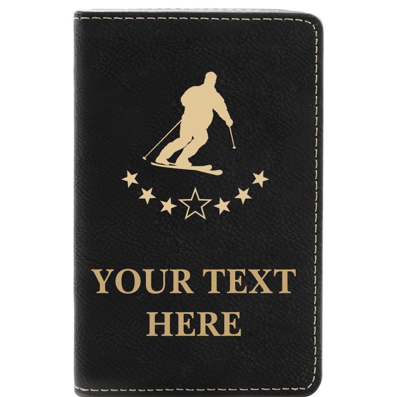 LEATHER WINE SET BLACK 2 PC