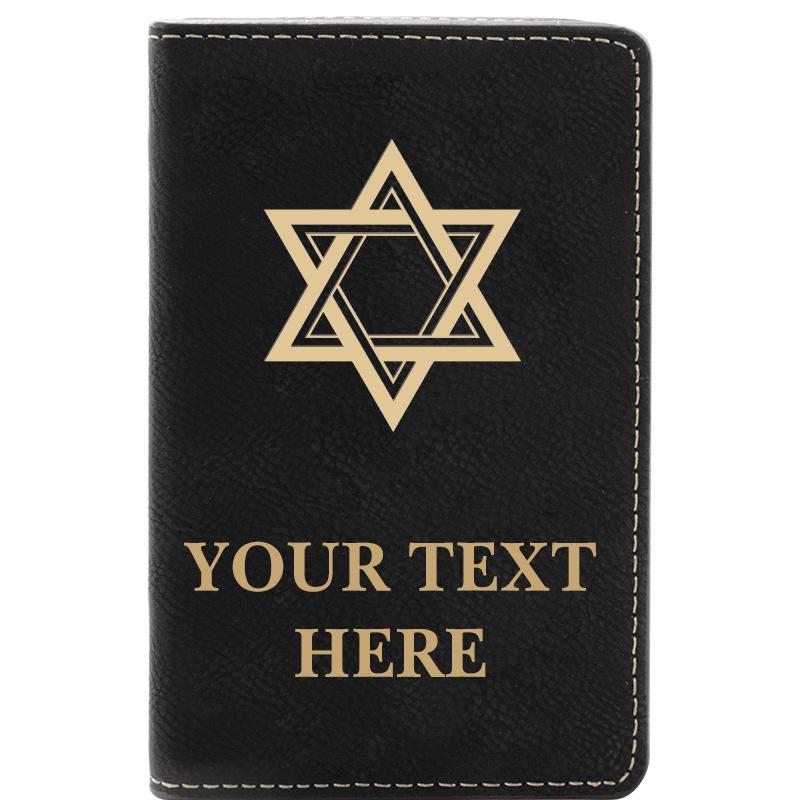 LEATHER WINE SET BLACK 2 PC