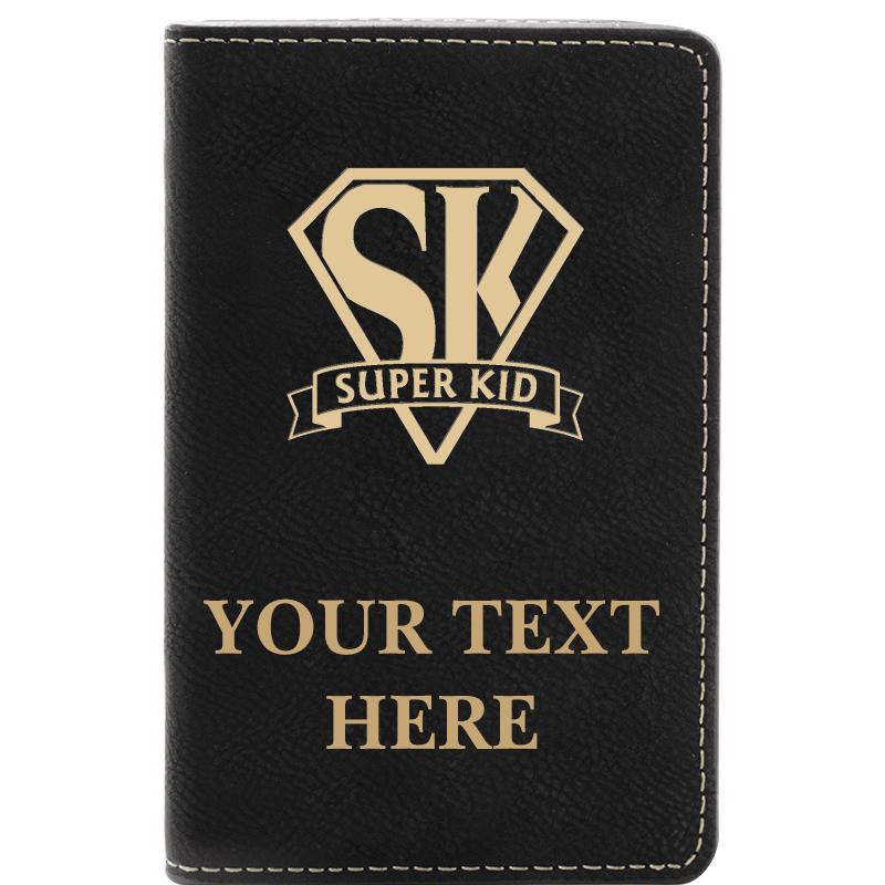 LEATHER WINE SET BLACK 2 PC