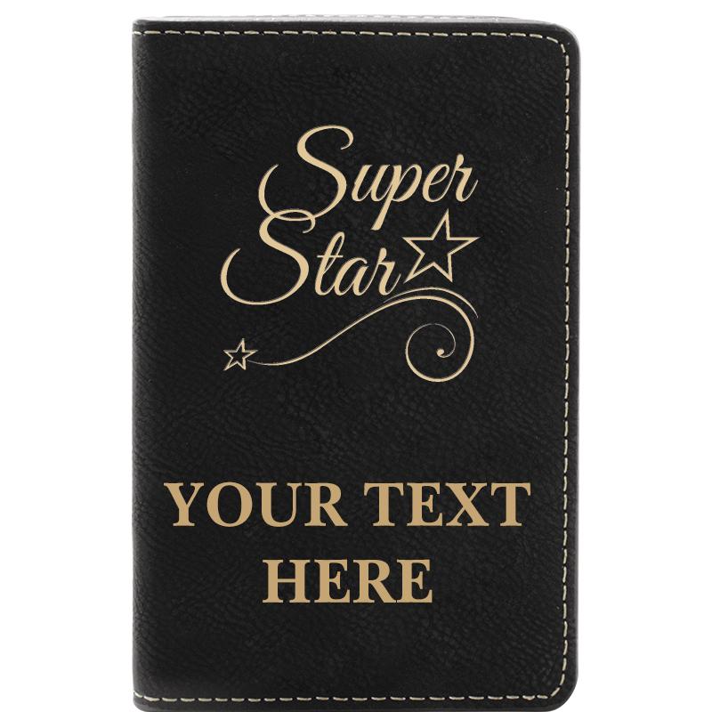 LEATHER WINE SET BLACK 2 PC