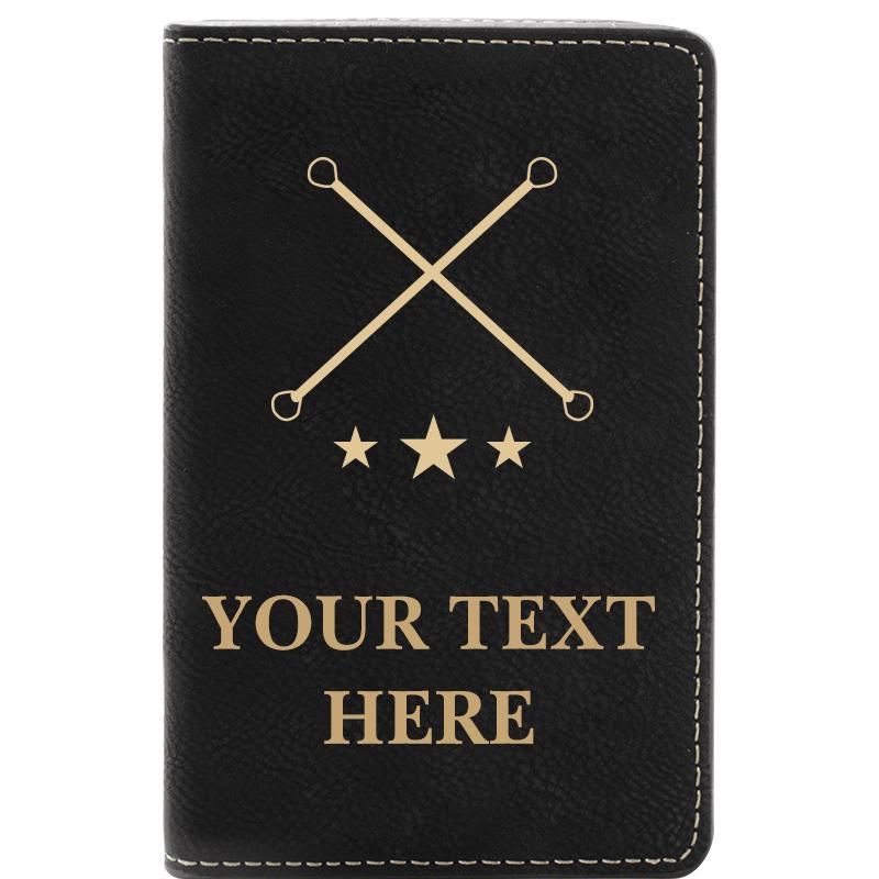 LEATHER WINE SET BLACK 2 PC