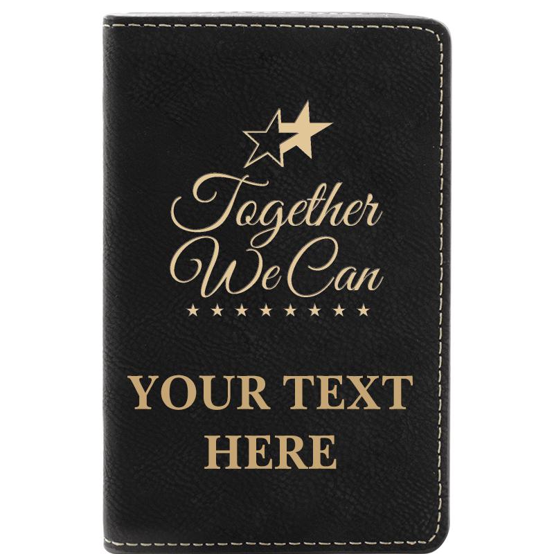 LEATHER WINE SET BLACK 2 PC