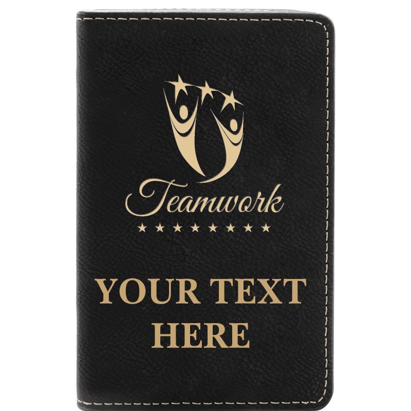 LEATHER WINE SET BLACK 2 PC