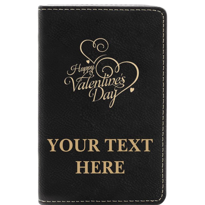 LEATHER WINE SET BLACK 2 PC