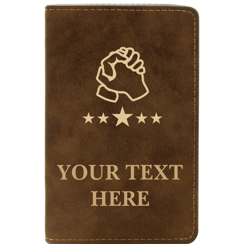 LEATHER WINE SET RUSTIC 2 PC