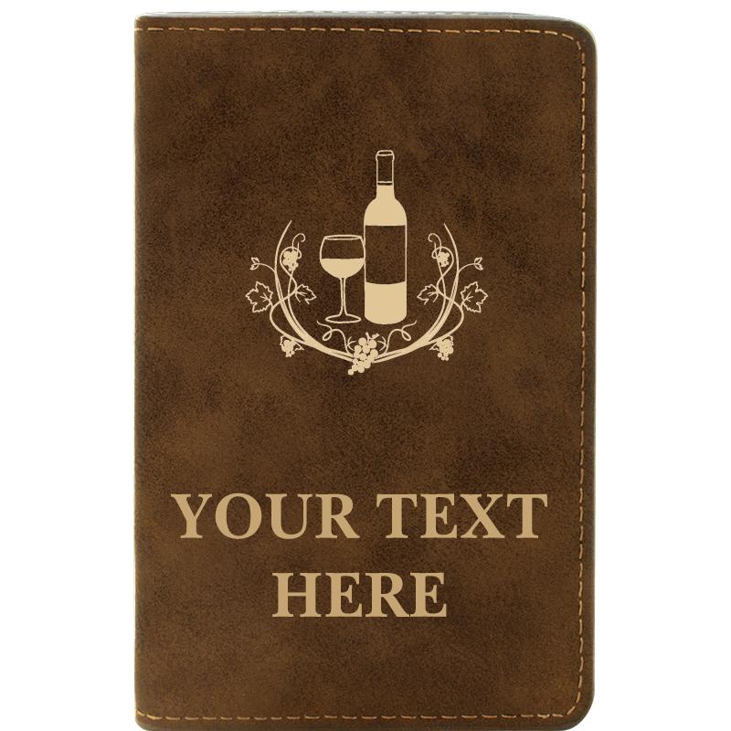 LEATHER WINE SET RUSTIC 2 PC