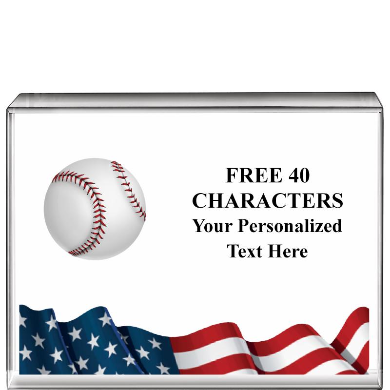 4"x3"FLAG HRZNTL DISPLY CRYSTL