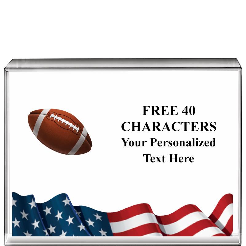 4"x3"FLAG HRZNTL DISPLY CRYSTL