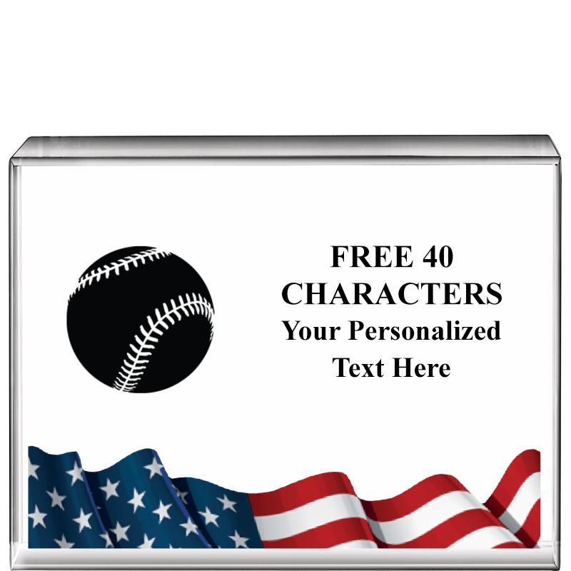 4"x3"FLAG HRZNTL DISPLY CRYSTL