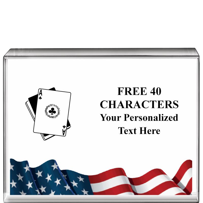 4"x3"FLAG HRZNTL DISPLY CRYSTL