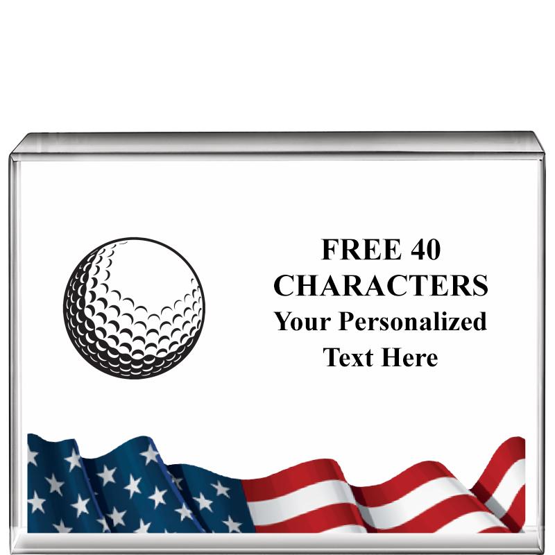 4"x3"FLAG HRZNTL DISPLY CRYSTL