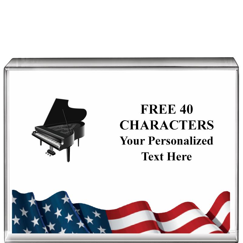 4"x3"FLAG HRZNTL DISPLY CRYSTL