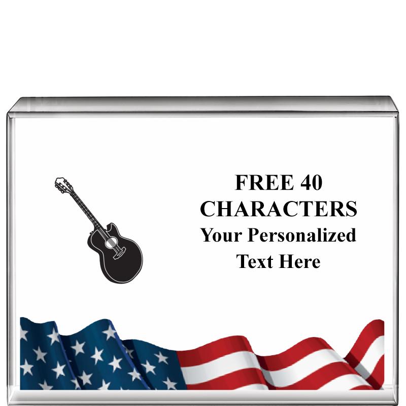 4"x3"FLAG HRZNTL DISPLY CRYSTL