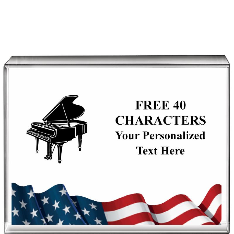 4"x3"FLAG HRZNTL DISPLY CRYSTL