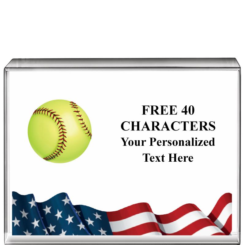 4"x3"FLAG HRZNTL DISPLY CRYSTL