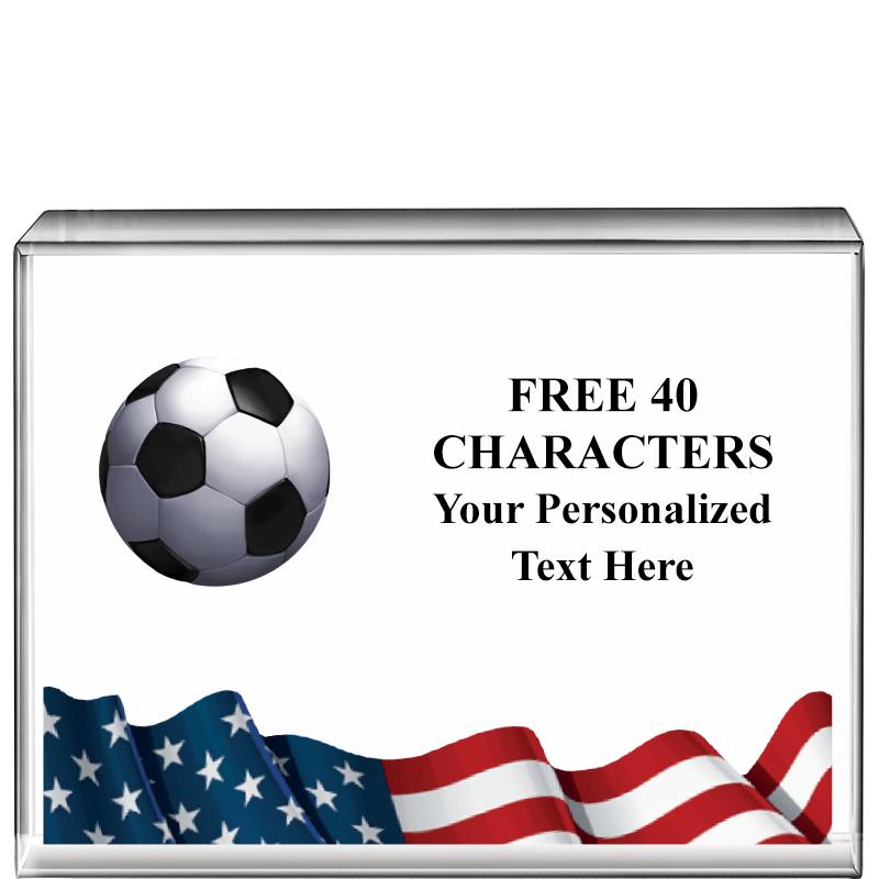 4"x3"FLAG HRZNTL DISPLY CRYSTL