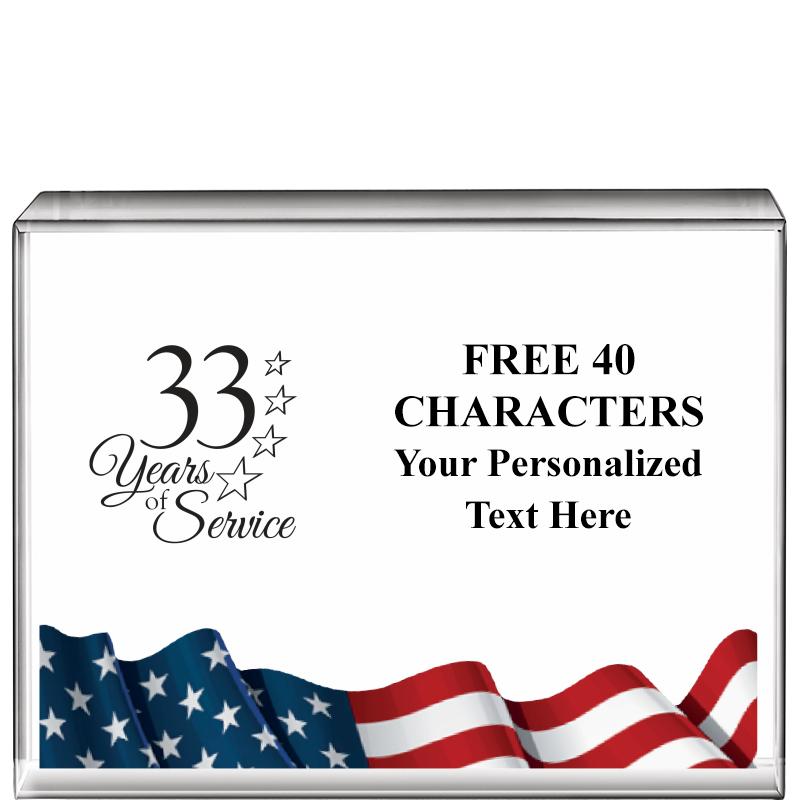 4"x3"FLAG HRZNTL DISPLY CRYSTL