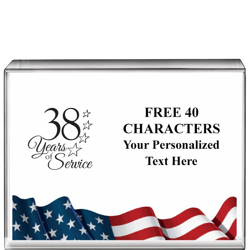 4"x3"FLAG HRZNTL DISPLY CRYSTL