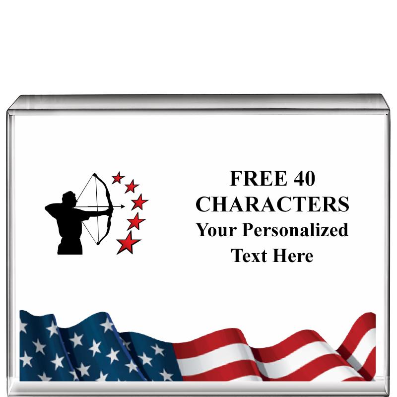 4"x3"FLAG HRZNTL DISPLY CRYSTL