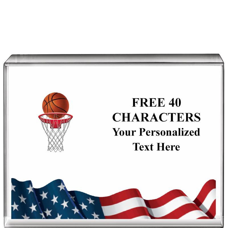 4"x3"FLAG HRZNTL DISPLY CRYSTL