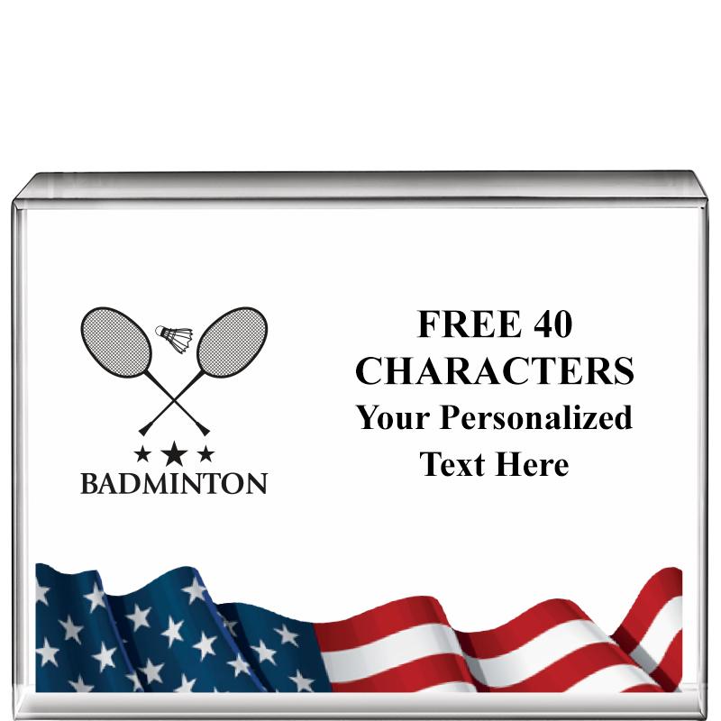 4"x3"FLAG HRZNTL DISPLY CRYSTL