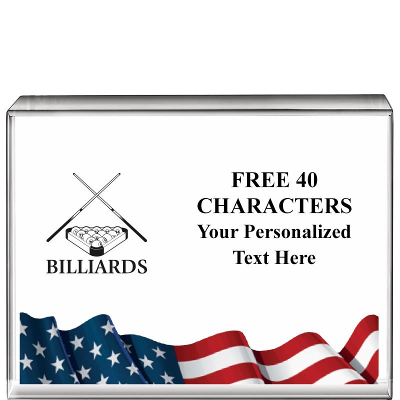 4"x3"FLAG HRZNTL DISPLY CRYSTL