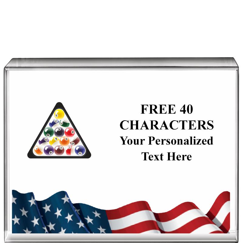 4"x3"FLAG HRZNTL DISPLY CRYSTL