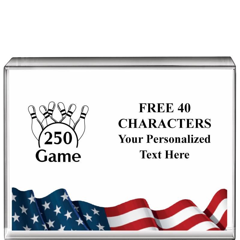 4"x3"FLAG HRZNTL DISPLY CRYSTL