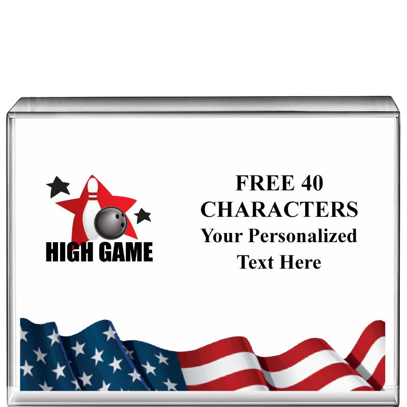 4"x3"FLAG HRZNTL DISPLY CRYSTL