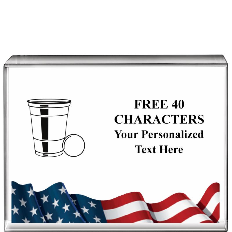 4"x3"FLAG HRZNTL DISPLY CRYSTL