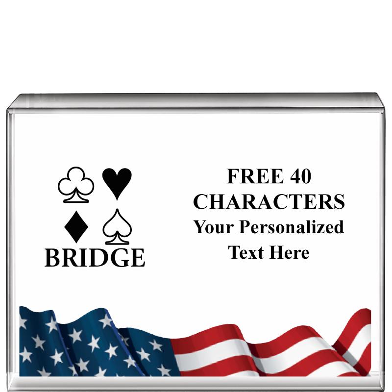 4"x3"FLAG HRZNTL DISPLY CRYSTL