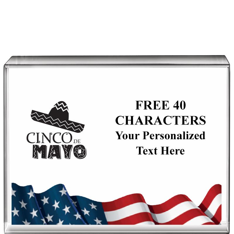 4"x3"FLAG HRZNTL DISPLY CRYSTL