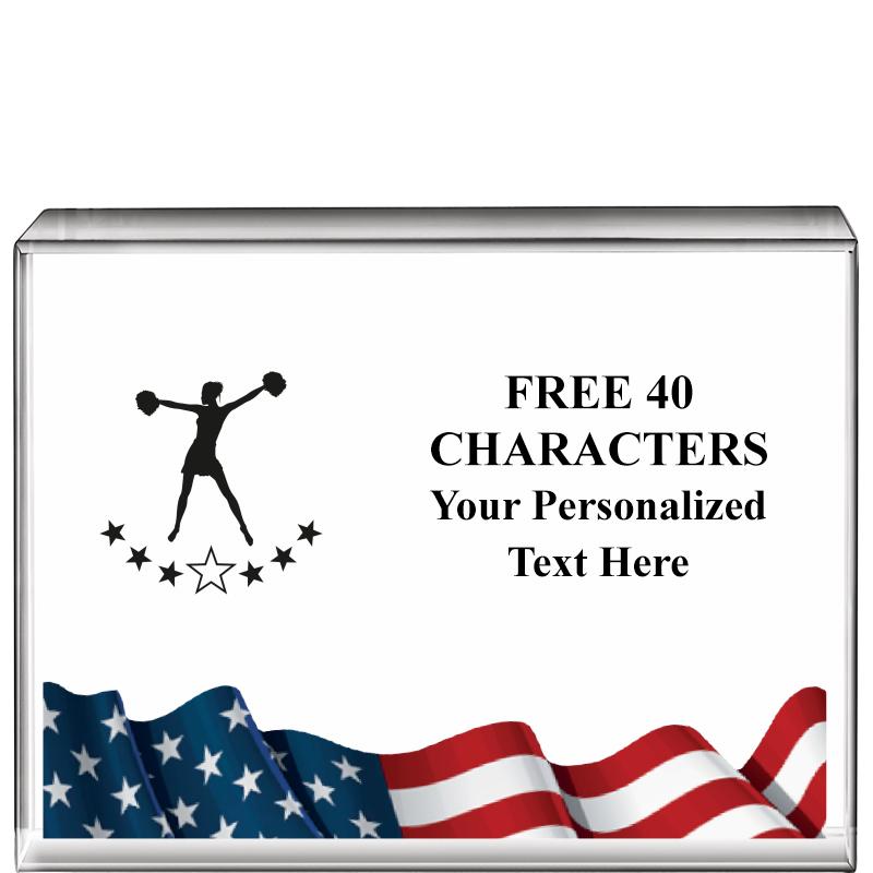 4"x3"FLAG HRZNTL DISPLY CRYSTL