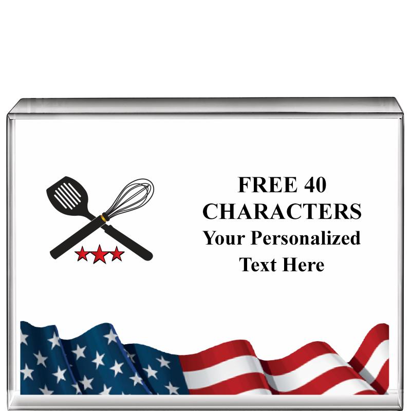 4"x3"FLAG HRZNTL DISPLY CRYSTL