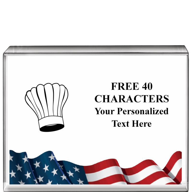 4"x3"FLAG HRZNTL DISPLY CRYSTL