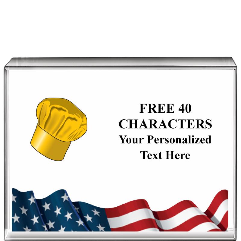 4"x3"FLAG HRZNTL DISPLY CRYSTL