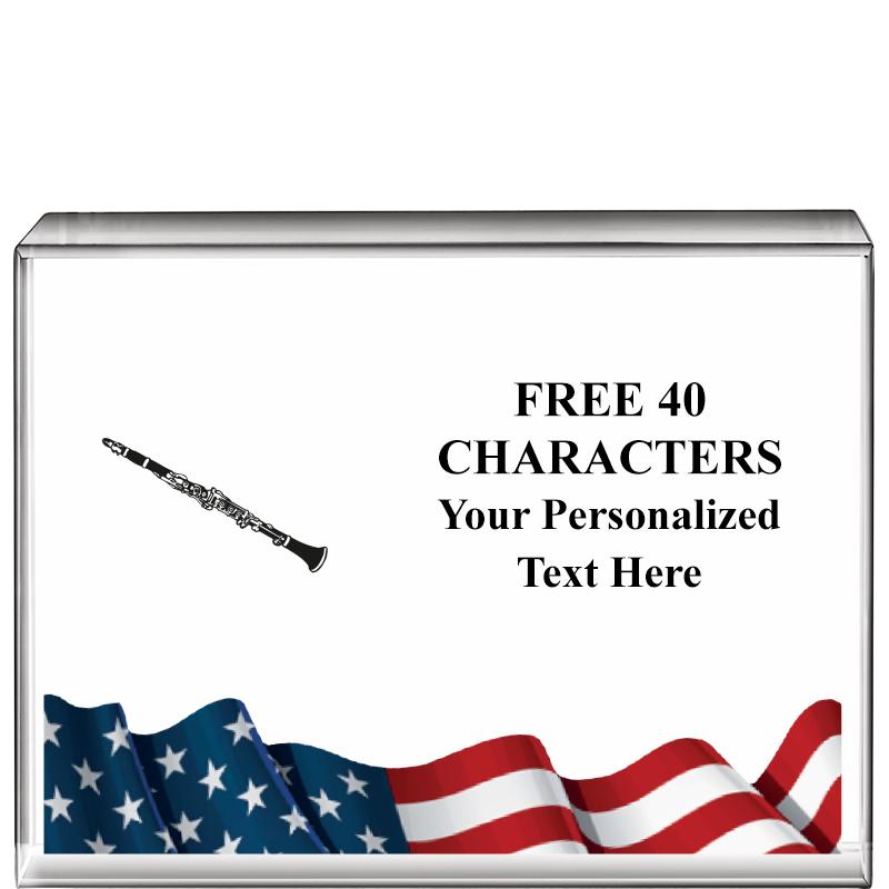 4"x3"FLAG HRZNTL DISPLY CRYSTL