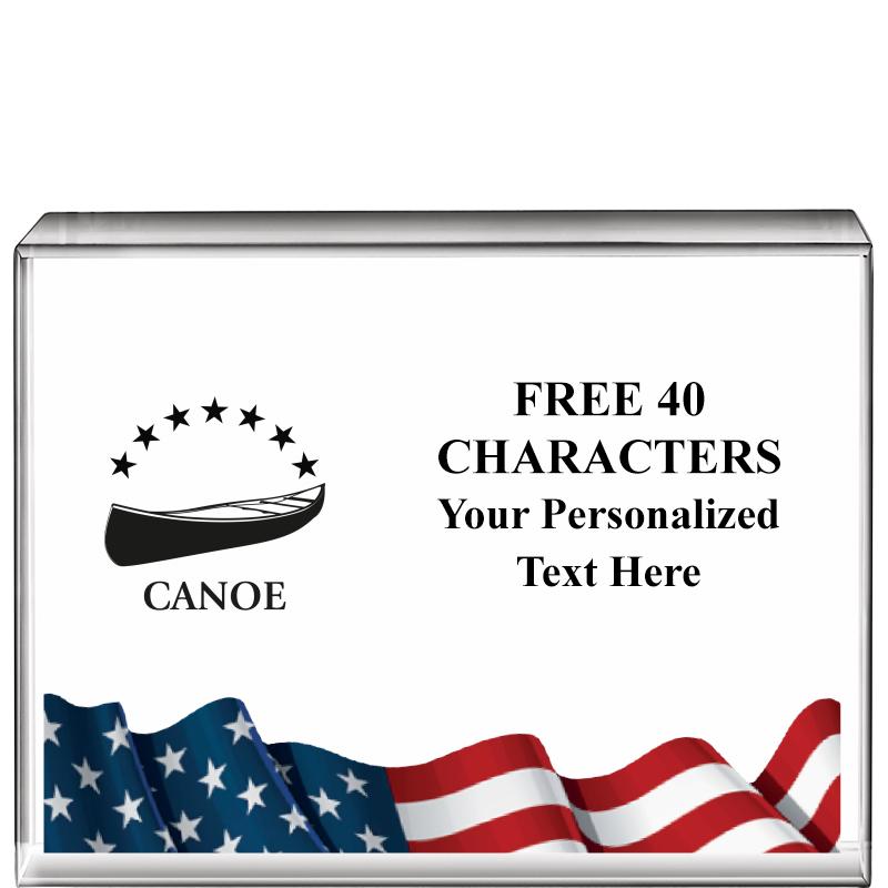 4"x3"FLAG HRZNTL DISPLY CRYSTL