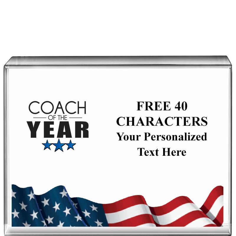 4"x3"FLAG HRZNTL DISPLY CRYSTL