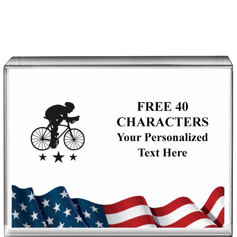 4"x3"FLAG HRZNTL DISPLY CRYSTL